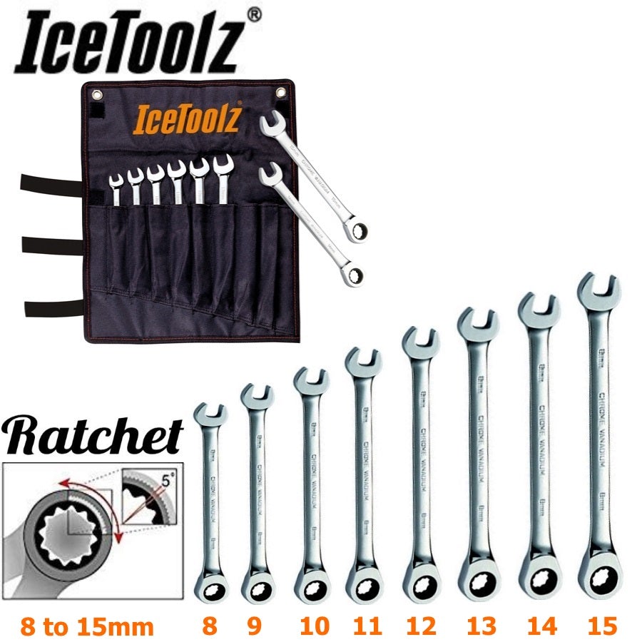 IceToolz 11mm Ratchet Combo Spanner