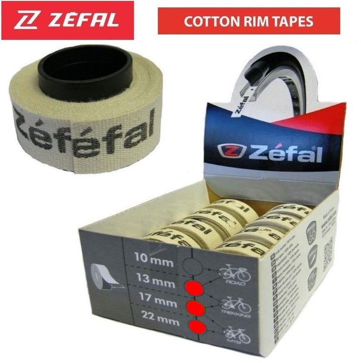 Zefal Rim Tapes - 13mm, 17mm & 22mm
