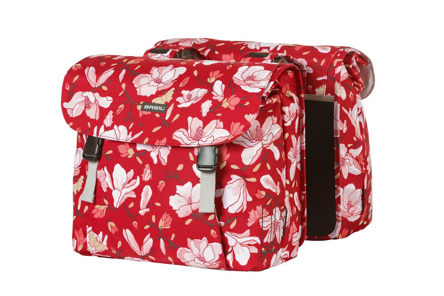 basil magnolia double pannier bag